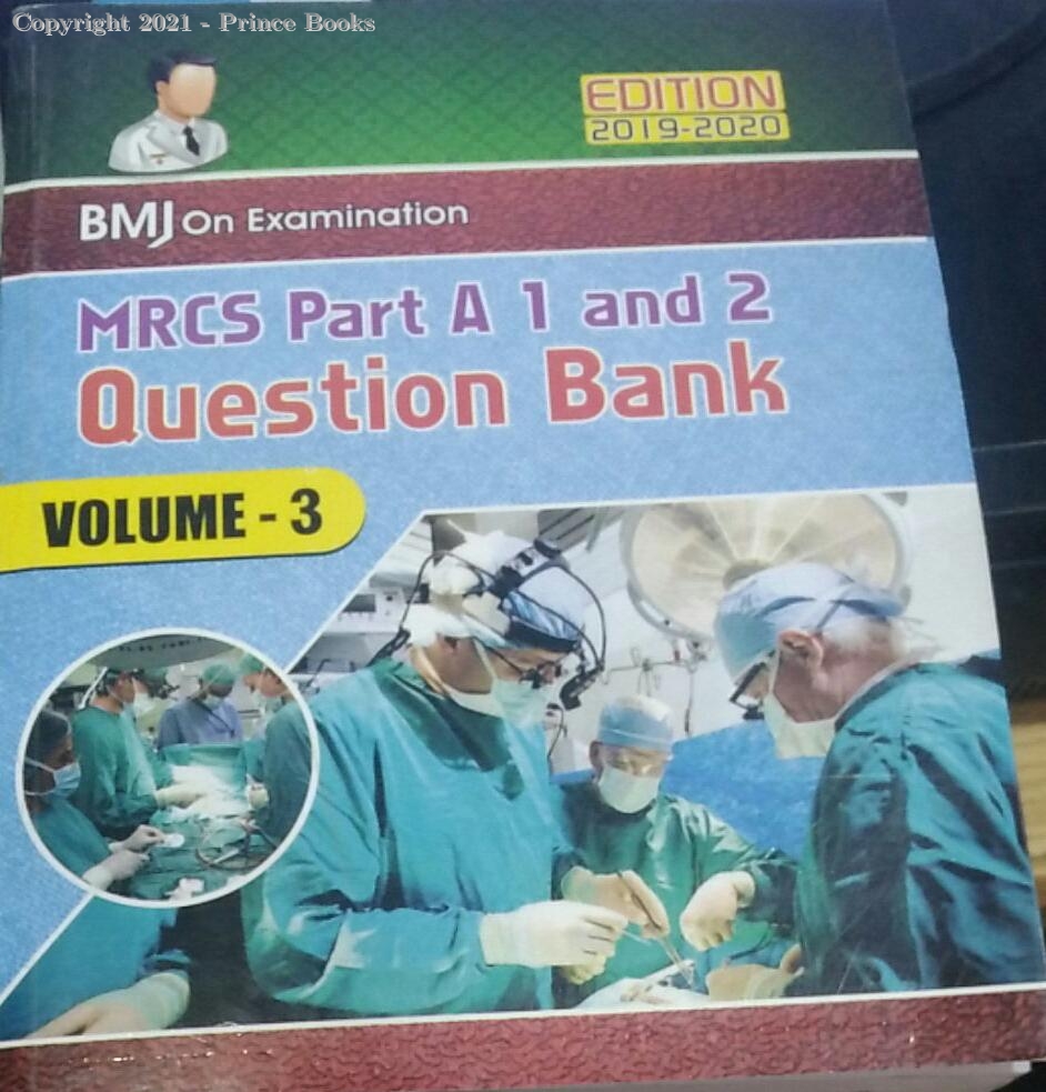 mrcs part a 1 & 2 QUESTION BANK, 3 VOLUME SET