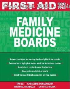 First Aid for the Family Medicine Boards, 1e