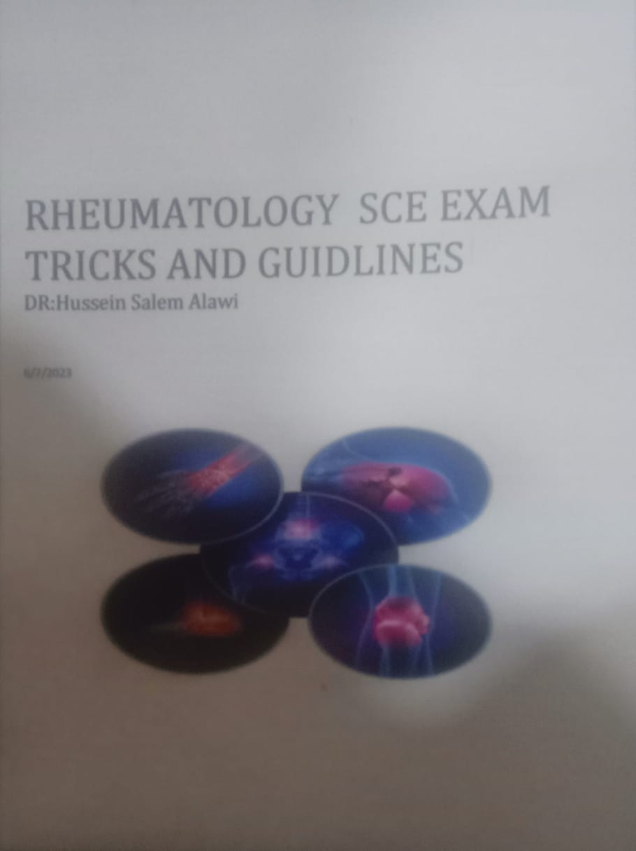 rheumatology sce exam tricks and guidlines