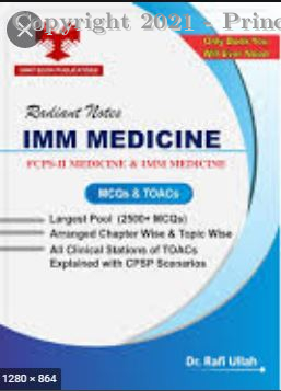 RADIANT NOTES IMM MEDICINE FCPS-II MEDICINE & IMM MEDICINE MCQS & TOACS