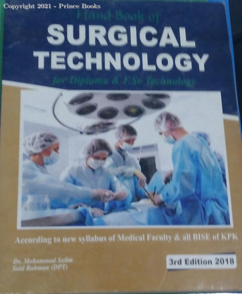 hand book of surgical and technology, 3e