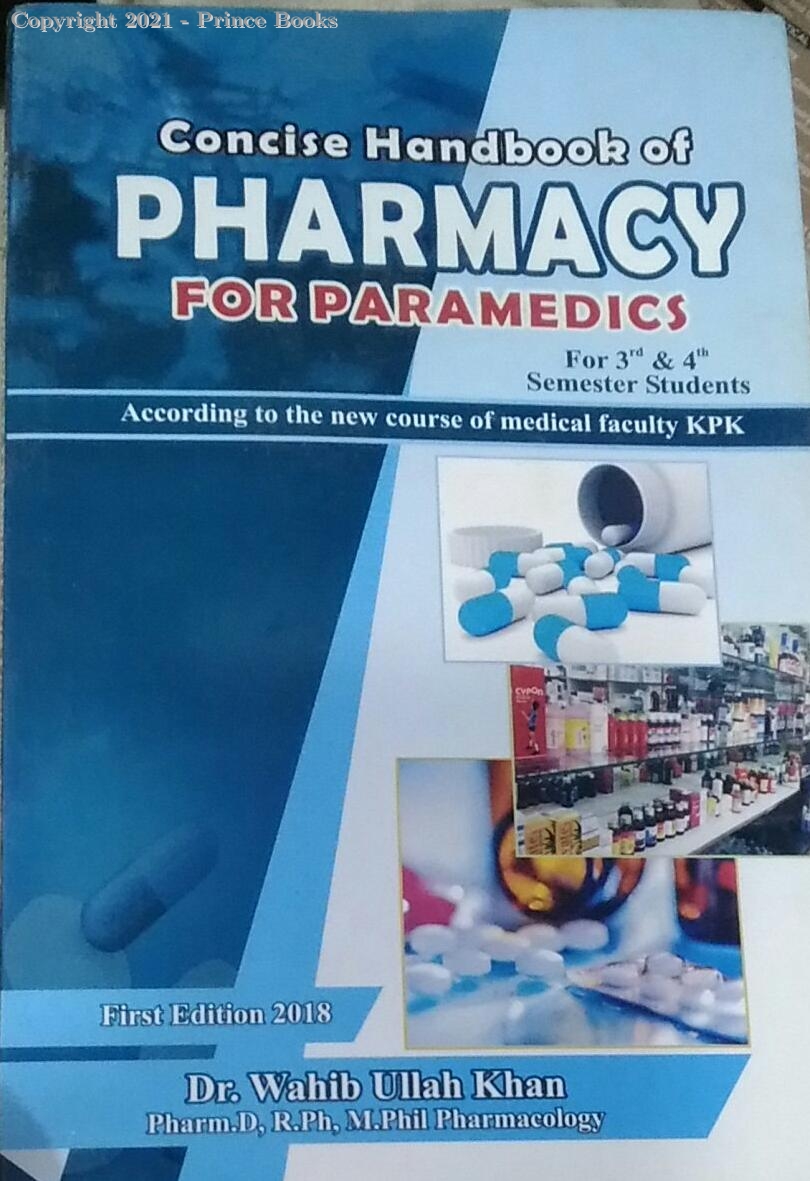 concise handbook of pharmacy for paramedics