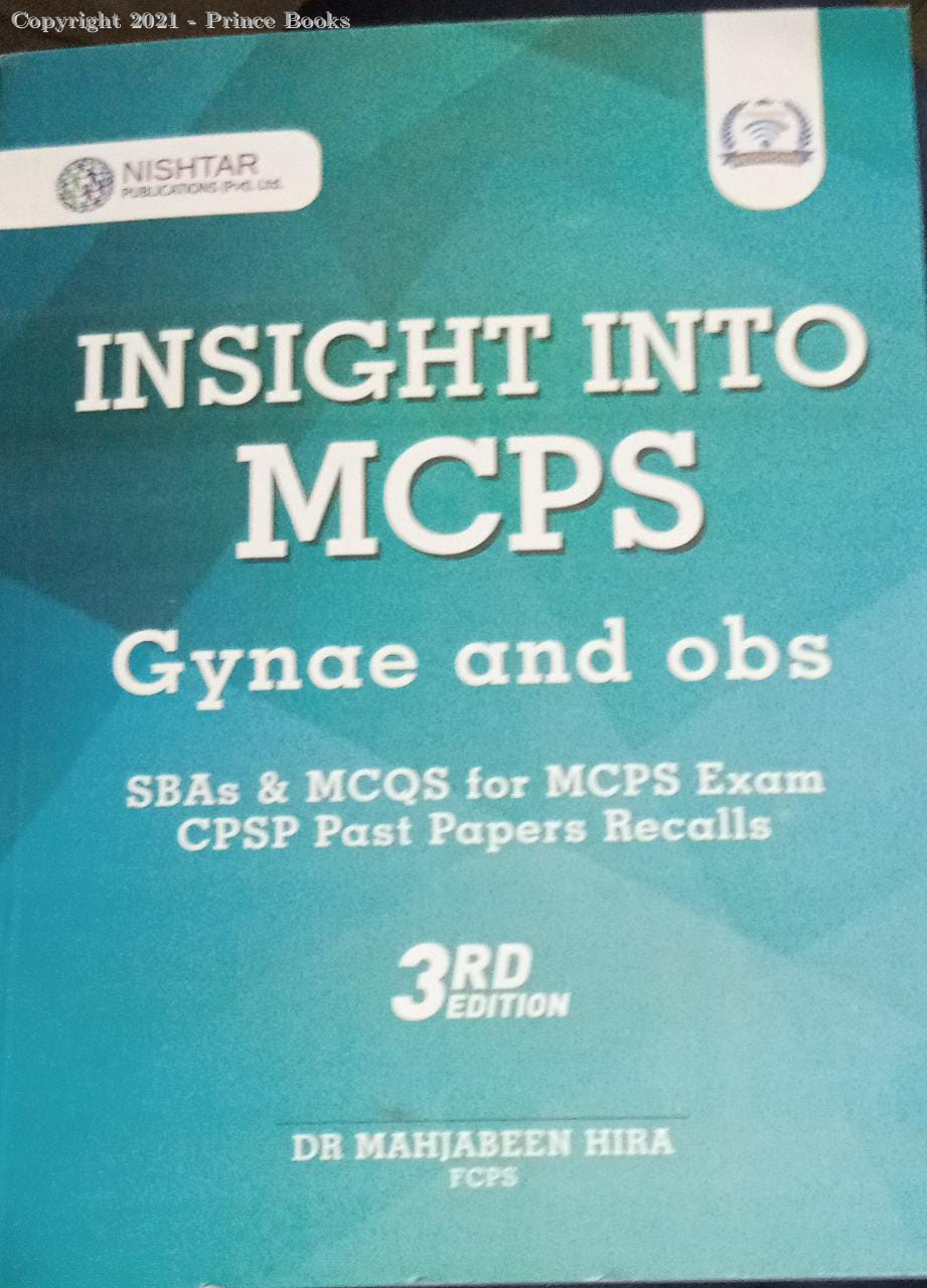 insight into mcps gynae and obs, 3e