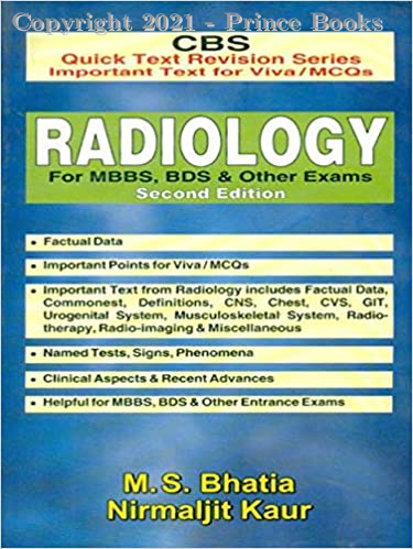 quick text revision series important text for viva/mcqs radiology for mbbs