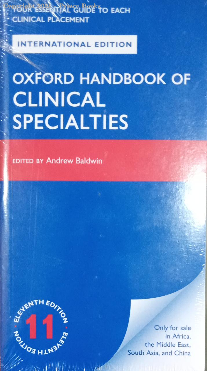 Oxford Handbook of Clinical Specialties, 11e