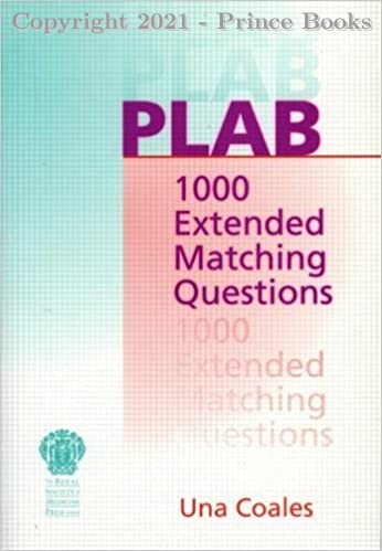 plab 1000 extended matching questions, 1e