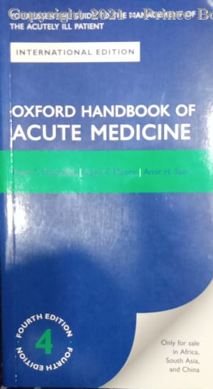 OXFORD HANDBOOK OF ACUTE MEDICINE, 4e