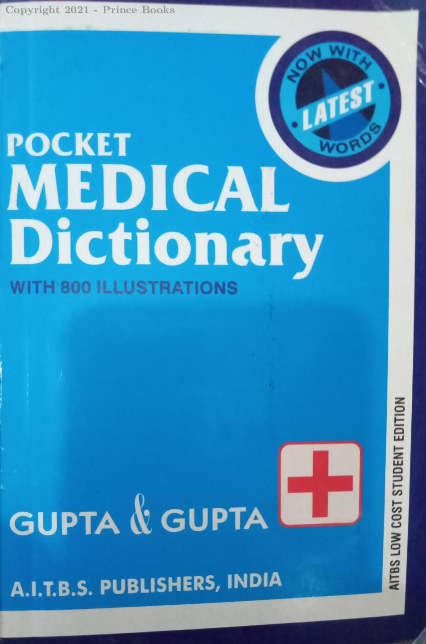 pocket medical dictionary with 800 illustrations, 1e