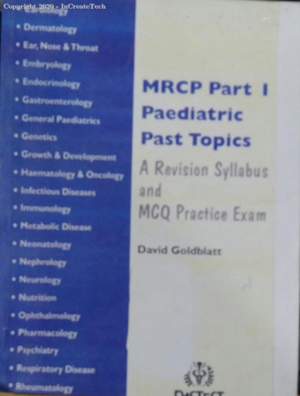 MRCP Part 1 Paediatric Past Topics