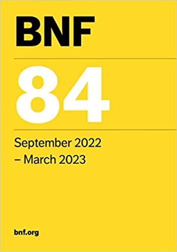 BNF 84 (British National Formulary) September 2022-March 2023