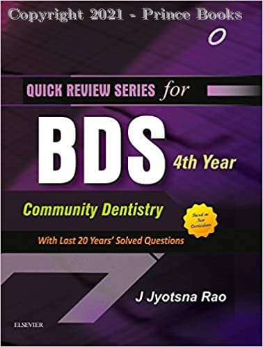 QUICK REVIEW SERIES for BDS 4th Year Community Dentistry, 1E