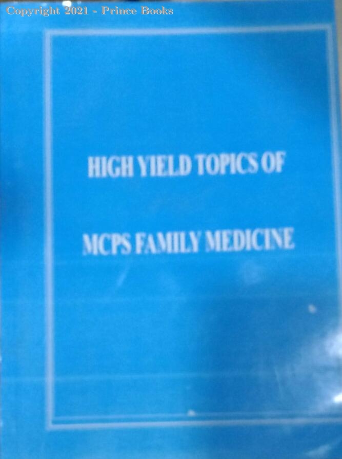 high yield topics of mcps family medicine
