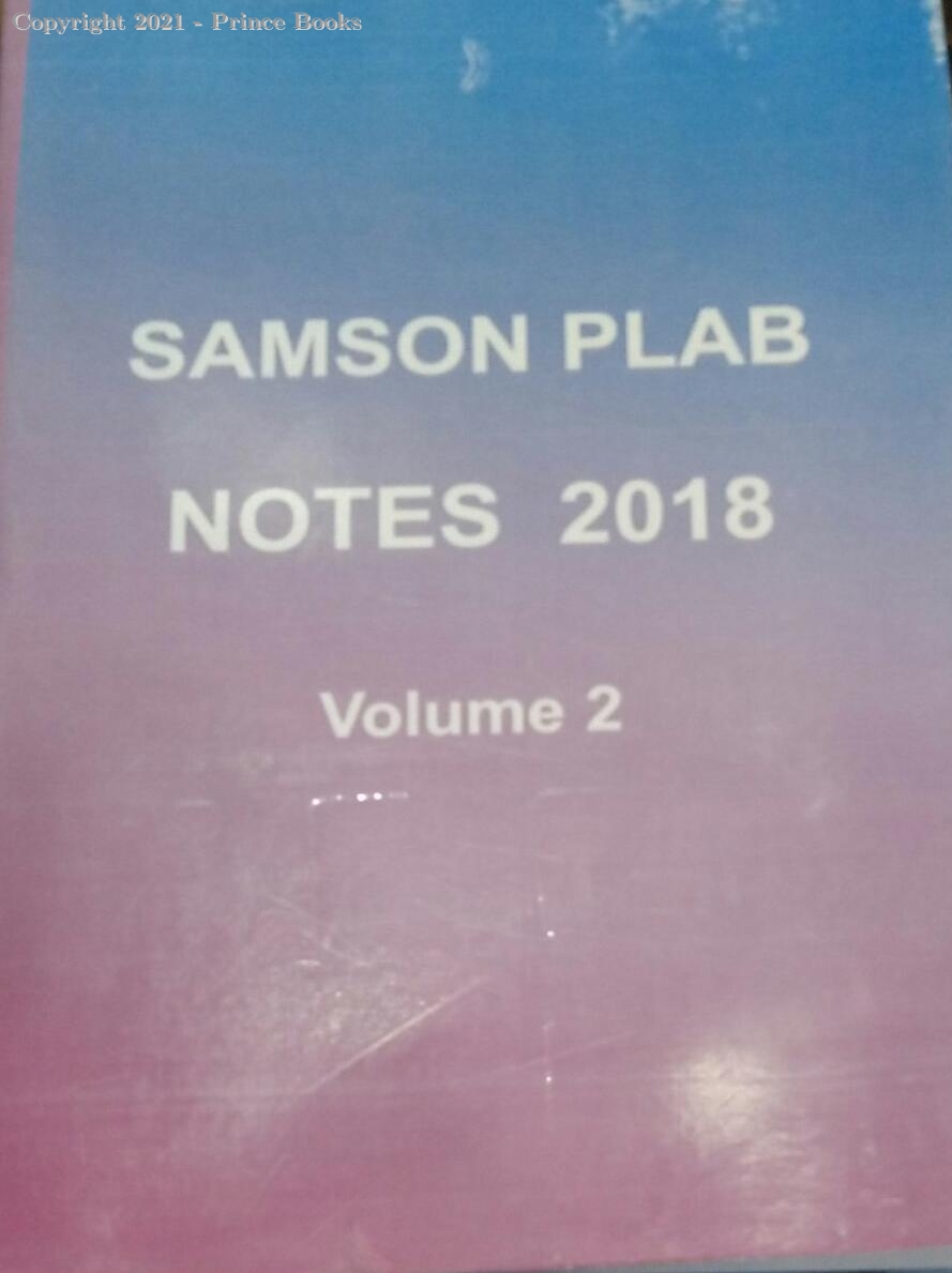 samson plah notes 2018, 2 volume set
