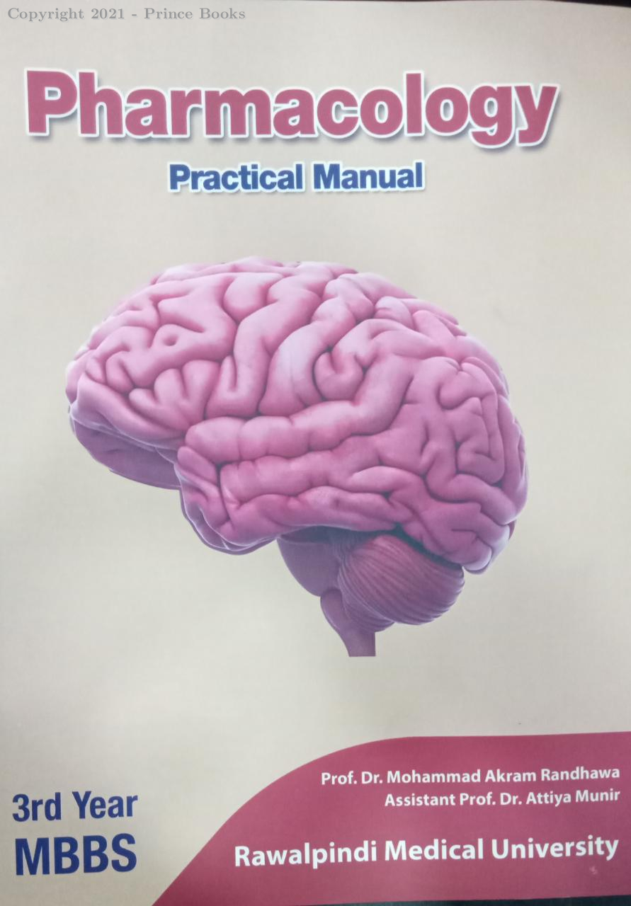 pharmacology PRACTICAL MANUAL 3rd year mbbs, 1e