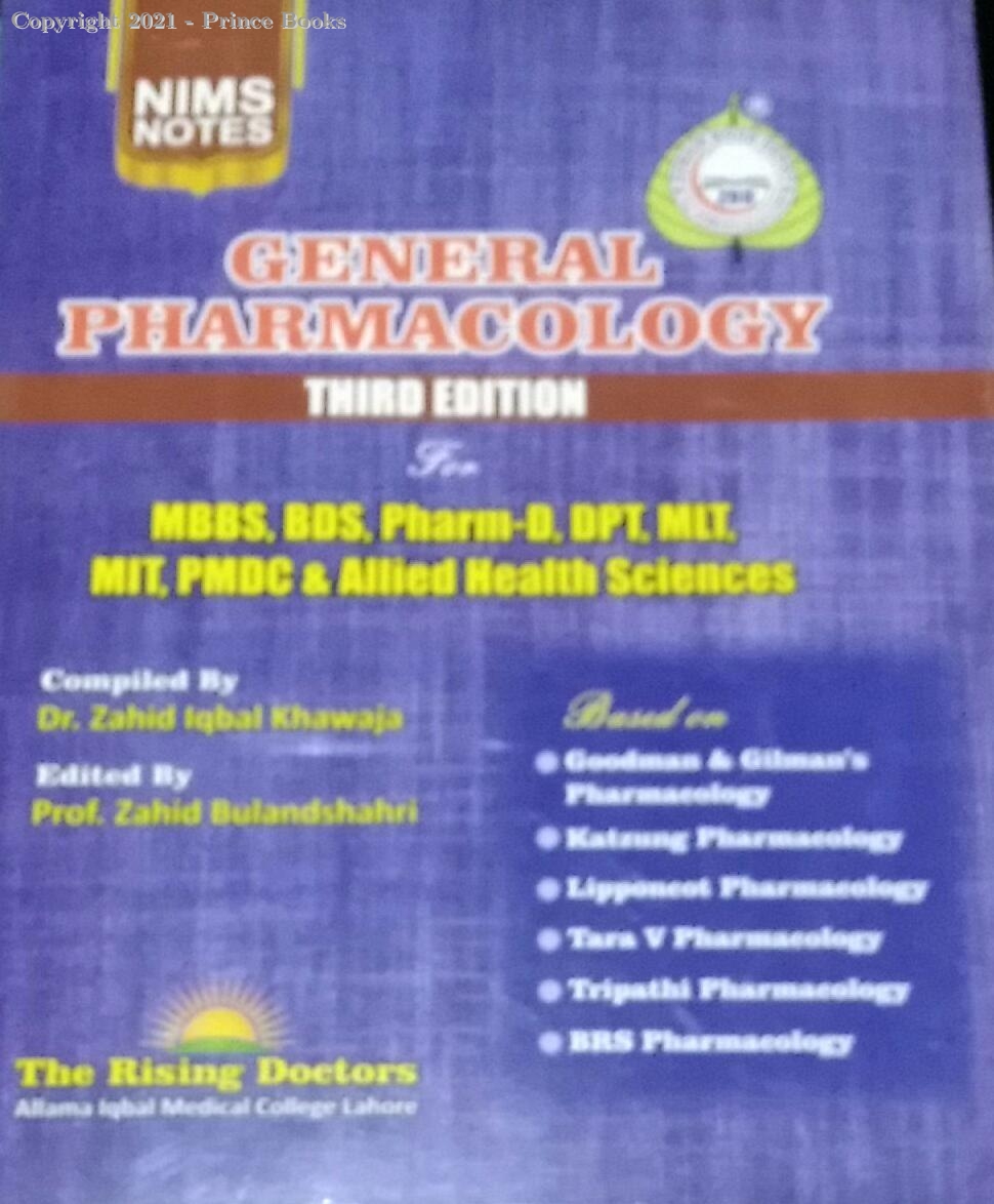 general pharmacology, 3e