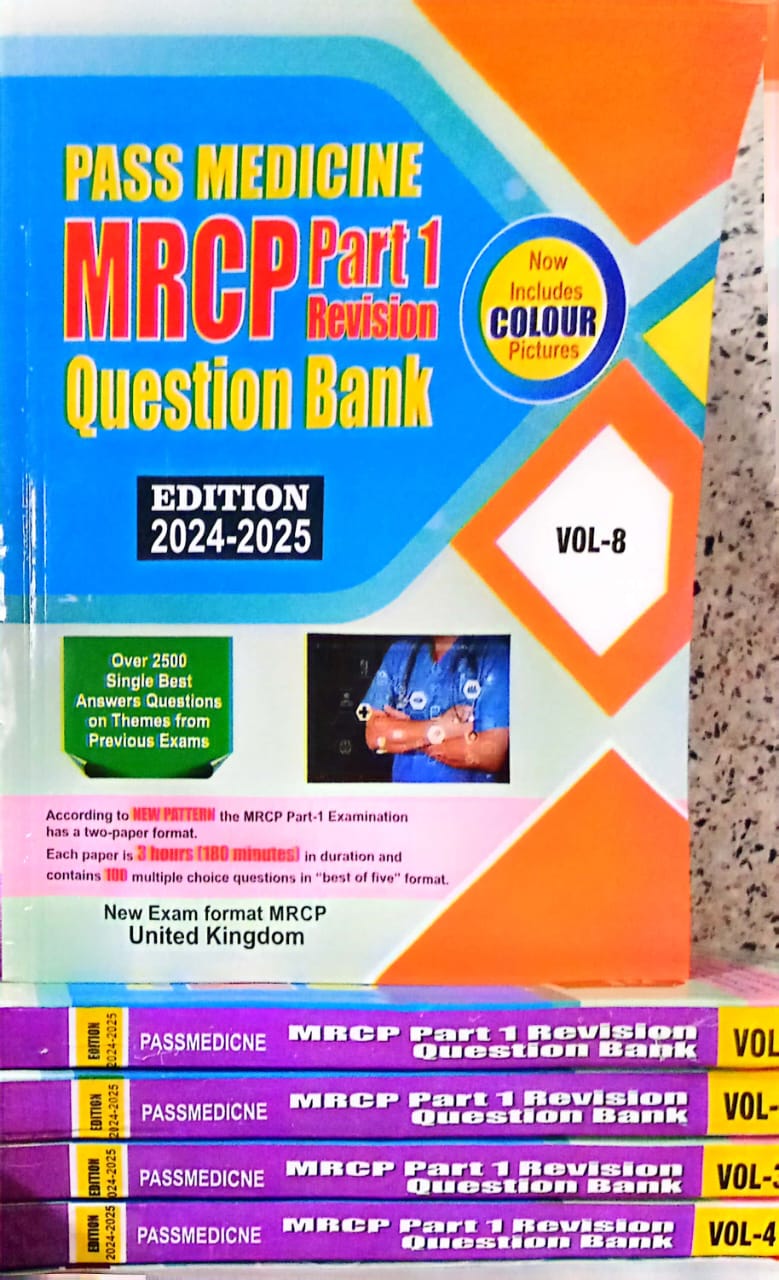 PASSMEDICINE MRCP PART 1 REVISION QUESTION BANK, 8 volume set 2024-25