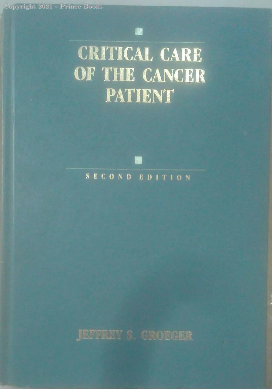 critical care of the cancer patient, 2e
