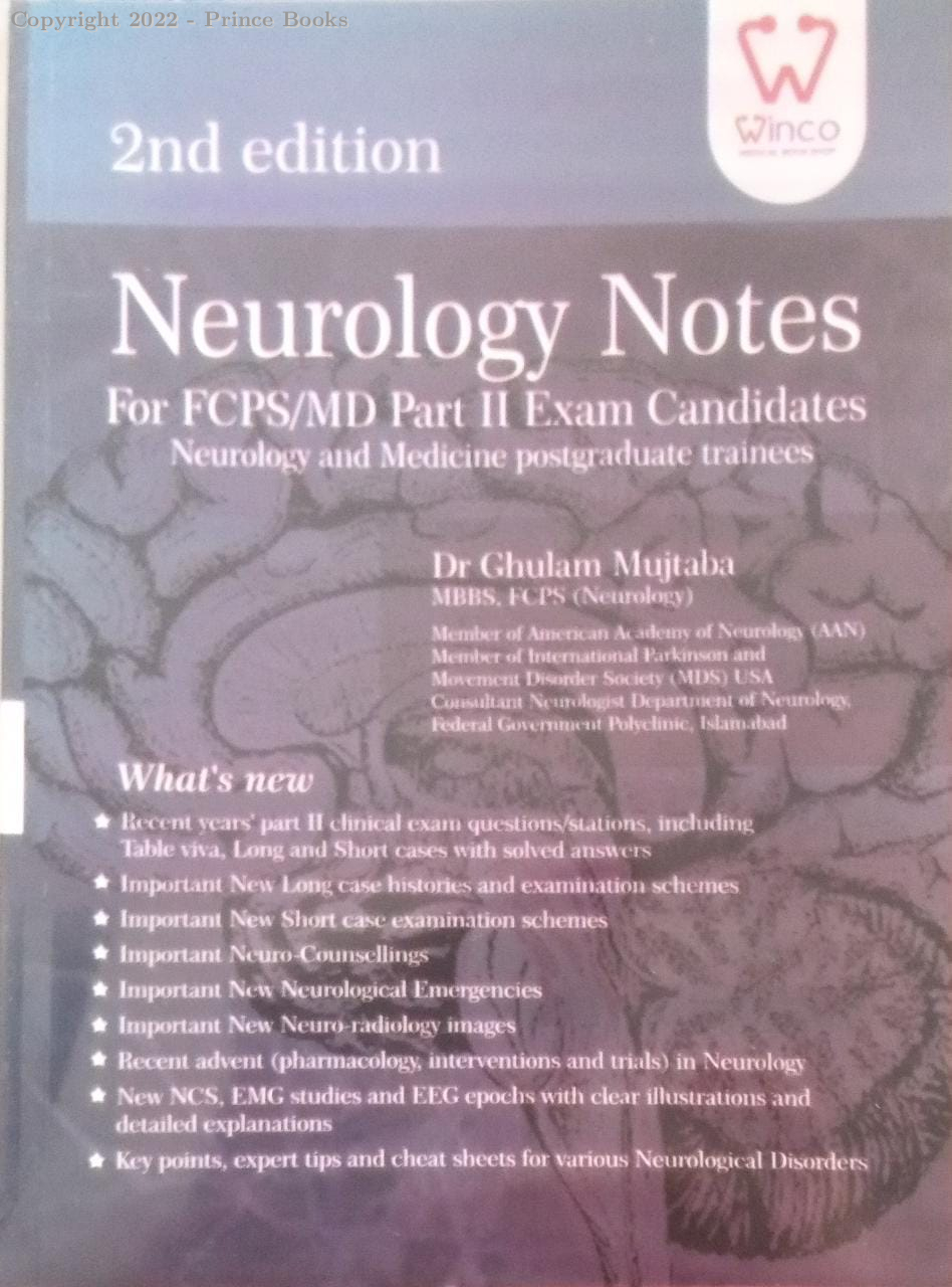neurology notes for fcps/md part 2 exam candicates