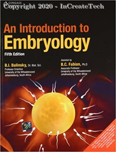 An Introduction To Embryology, 5E