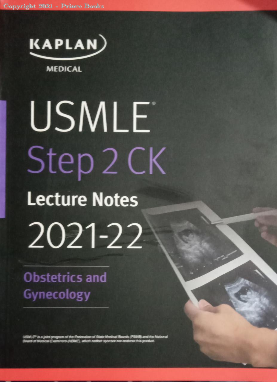 kaplan USMLE STEP 2 CK LECTURE NOTES OBSTETRICS AND GYNECOLOGY