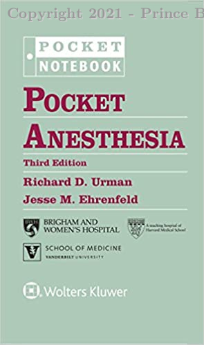 Pocket Anesthesia Pocket Notebook Series, 3e