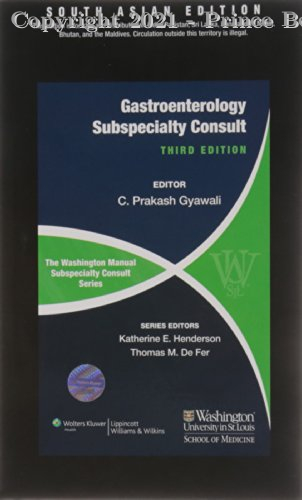 The Washington Manual Subspeciality Consult Series-Gastroenterology, 3E