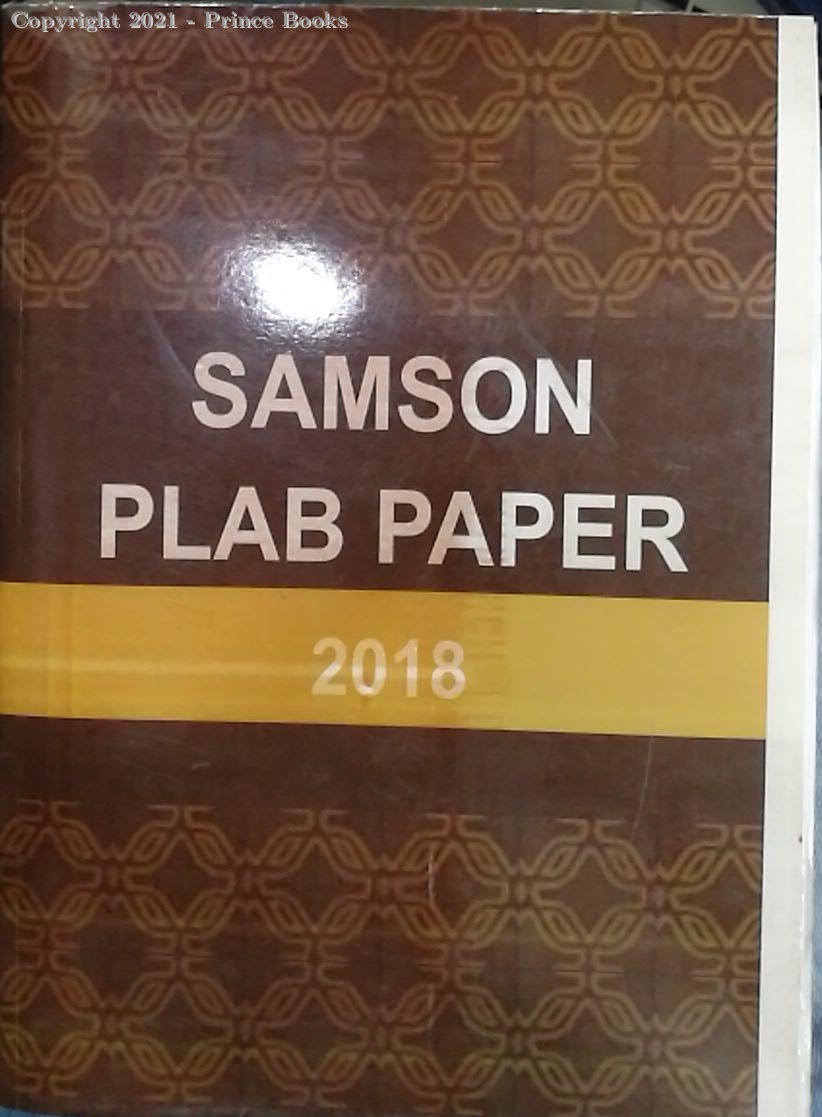 samson plab paper 2018 2vol set