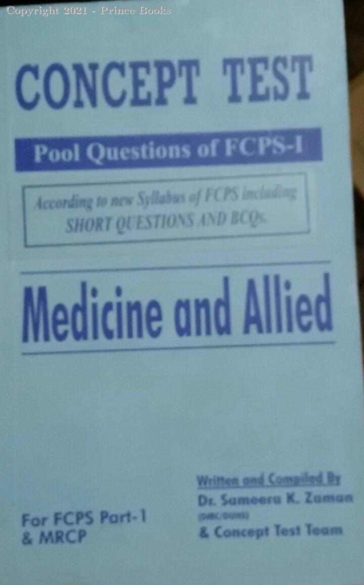 concept test pool question of fcps-1 medicine and allied