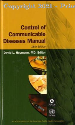 Control of Communicable Diseases Manual, 18e