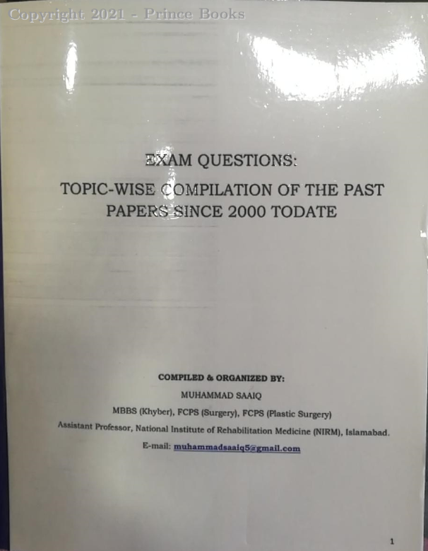 exam questions topic wise compilation of the past papers since 2000 todate