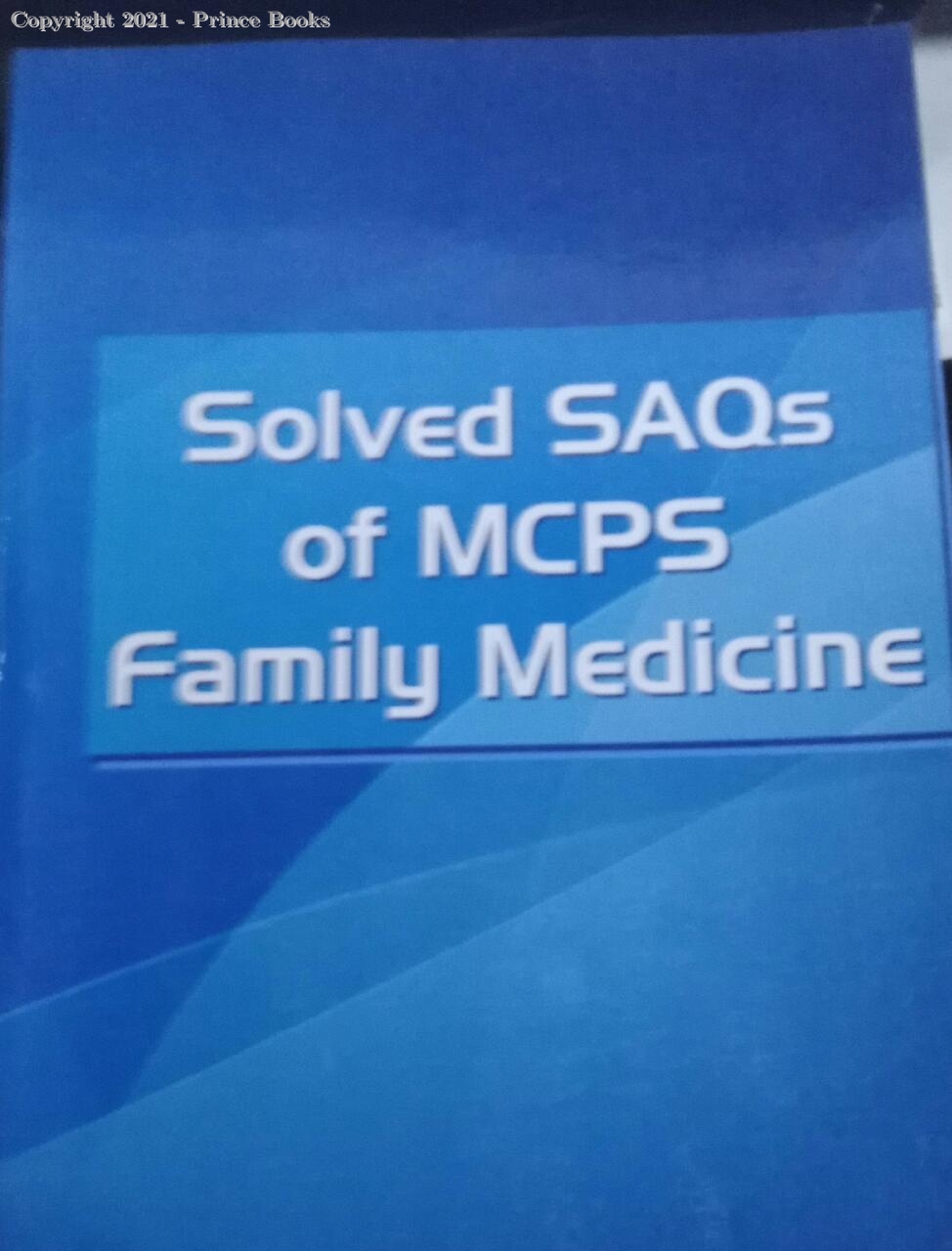 solved saqs of mcps family medicine
