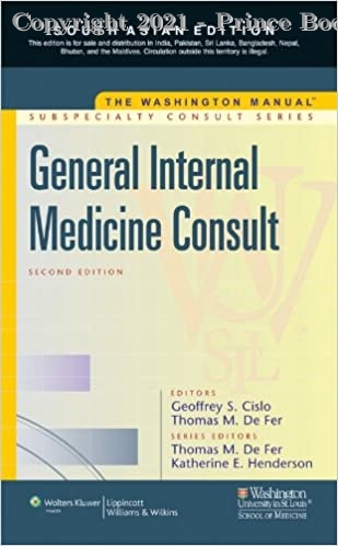 The Washington Manual General Internal Medicine Subspecialty Consult, 2e